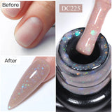 Hivava  -   7ML Pink Glitter Quick Extension Gel Nail Polish Pink Gold Foils Effect Vernis Semi Permanent UV Gel Nail Art Hard Gel