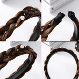 Hivava  Pearl Twist Braid Hair Band For Women Toothed Non-slip Hair Hoop Designer Elastic Headband Fashion Braids Hair Accessories Girls