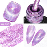 Hivava  -  7ml Cat Magnetic Gel Nail Polish Semi Permanent Dynamic Glitter Reflective Nail Gel Soak Off UV Gel Nail Art Varnish