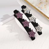 Hivava  -  Women Hair Clip Flowers Side Braided Hair Clips Girls Alice Sweet Hair Barrettes Hair Accessories Hairpin Flocking Bangs Clip