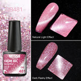 Hivava  -  7ml Cat Magnetic Gel Nail Polish Semi Permanent Dynamic Glitter Reflective Nail Gel Soak Off UV Gel Nail Art Varnish