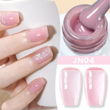 Hivava  -  Jelly Nude Gel Nail Polish 10ml Light Pink Peach Translucent Color UV Light Cure Gel Varnish Nail Art DIY at Home