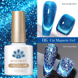 Hivava   -  Mint Green Color Cat Magnetic Gel Nail Polish Sparkle Glitter Gel Varnis Semi Permanent 10ml for Summer Manicure DIY