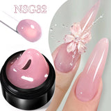 Hivava  -  15ml Clear Non Stick Hand Extension Gel Nail Polish for 3D Shaping Nail Art Solid Milky Jelly Hard Gel for Fake Nail