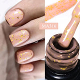 Hivava  -  7ml Thread Shell Rubber Base Gel Nail Polish 2 In 1 Aurora Pearly Shells UV LED Nail Art Gel Varnish For Nails