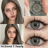 Hivava 2pcs/pair New Colored Contacts Lenses for Eyes Brown Eyes Contacts Lenses Fashion Blue Lenses Yearly Gray Contacts Lens