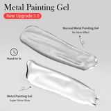 Hivava   -  Super bright Metallic Painting Gel Polish 5ML Gold Silver Mirror Gel Nail Polish Flower Drawing Lines French Nails