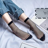 Hivava  1Pair Fashion Women Girls Lady Sexy Lace Ankle High Fishnet Mesh Net Solid Color Short Crew Summer Breathable Socks New Arrival