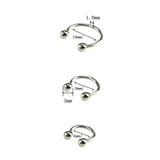 Hivava  2Pcs Stainless Steel Nose Ring Hoop Septum Rings Lip Studs Nostril Earrings Tragus Ear Lip Fake Piercing Horseshoe Body Jewelry