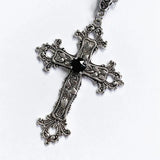 Hiava  -  Gothic Big Zircon Cross Necklace Unisex Y2K Irregular Goth Large Cross Pendant Necklaces  for Men Women Couple Necklace Jewelry