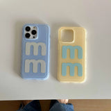 Hivava Summer Light Yellow Blue Simple Phone Case For Iphone 15promax 14 15Pro 15 Pro Max 13Pro 14Pro 12ProMax 13 12 Protector Fundas