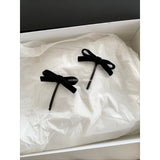 Hivava  -  Black Velvet Bow Hairpin Rope Autumn Winter Women Girls Elegant Headwear Hair Clip Weddings Daily Fashion Sweet Hair Accessories