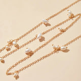 Hivava  Sexy Kpop Bohemia Imitation Pearl Pendant Waist Belly Belt Beads Thin Chain Delicate Aesthetic Summer Beach Festival Body Jewely