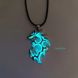 Hivava Luminous Dragon Necklace Glowing Night Fluorescence Antique Vintage Glow In The Dark for Men Women Gift Party Hallowen Day Club