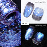 Hivava  -  7ml Cat Magnetic Gel Nail Polish Semi Permanent Dynamic Glitter Reflective Nail Gel Soak Off UV Gel Nail Art Varnish