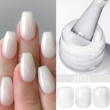 Hivava  -  Milky White Jelly Nude Gel Nail Polish 10ml White Translucent Soak Off Gel Vernis Semi Permanent Need UV Light Cure