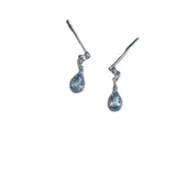 Hivava  -  Silver Color Blue Crystal Pendant Earrings Simple Fashion Holiday Jewelry Sweet Romantic Gift