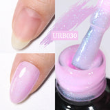 Hivava  -  7ml Sparkling Glitter Rubber Base Gel Nails Shining Glitter Semi Permanent Soak Off UV LED Varnish All for Manicure