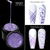 Hivava  -  5ml Silver Gold Spider Drawing Gel Nail Polish Spider Wire Drawing Painting Liner Nail Art Gel Varnish DIY Manicure