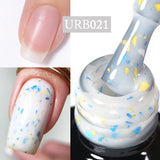 Hivava  -  7ml Sparkling Glitter Rubber Base Gel Nails Shining Glitter Semi Permanent Soak Off UV LED Varnish All for Manicure