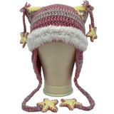 Hivava  -  jewelry Kitten Ear Crocheted Hat Headgear for Outdoors Striped Skiing Hat Cartoon