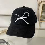 Hivava Bowknot Embroidered Cap Breathable Sunscreen Cap Cotton Outdoor Hat Fashionable Ssweet Cool Hat Show Face Small Baseball Cap