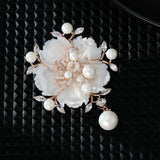 Hivava New Versatile Natural Shell Rose Brooch Mother Shell Flower Brooch Coat Suit Accessories