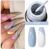 Hivava  -  Metallic Gold Sliver Pink 5ml Liner Gel Nail Art Polish Painting Mirror Gel Graffiti Stripe Design Varnish DIY