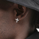 Hivava  -  Punk Silver Color Cross Drop Earrings for Women Men Gothic Hip Hop Long Tassel Hanging Earring Jewelry Gift Bijoux