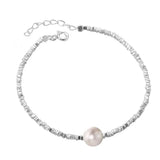 Hiava  -  New Fashion Silver Colour Pearl Bracelet Sparkling Exquisite Simple Women Fine Jewelry Accessories Wedding Party Gift