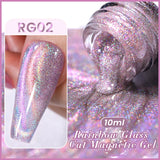 Hivava   -  Mint Green Color Cat Magnetic Gel Nail Polish Sparkle Glitter Gel Varnis Semi Permanent 10ml for Summer Manicure DIY