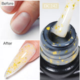 Hivava  -   7ML Pink Glitter Quick Extension Gel Nail Polish Pink Gold Foils Effect Vernis Semi Permanent UV Gel Nail Art Hard Gel