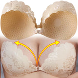 Sexy Lace Women's Bra Invisible Push Up Bra Self-Adhesive Silicone Seamless Front Closure Wedding Sticky Backless Strapless Bra