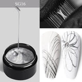 Hivava   -  White Black Painting Gel Polish 5ml Professional Super Texture Line Flower Drawing Gel Soak Off UV Nail Art Gel