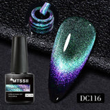 Hivava  -  7ml Cat Magnetic Gel Nail Polish Semi Permanent Dynamic Glitter Reflective Nail Gel Soak Off UV Gel Nail Art Varnish