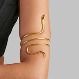 Hivava  -  Retro Metal Punk Coiled Snake Spiral Upper Arm Cuff Armlet Armband Bangle Women Jewelry Egypt Swirl Arm Cuff Armlet Bracelet