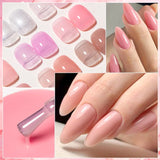 Hivava  -  7ml Nude Pink Clear Rubber Base Gel Nail Polish For Nails Semi Permanent UV Gel LED Nail Art Varnish Manicure