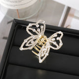 Hivava  -  Butterfly Metal Hair Clip Claw Fashion Pearl Tassel Hair Crabs Hairpin Women Fashion Ponytail Elegant Headwear Accessories