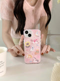 Hivava  -  Lovely Cat Playing Kitten Pink Girl Phone Case For Iphone 13ProMax 14ProMax 15Pro 13 15 12 14 Pro Max 13Pro Cute Ins Coque Capa