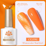 Hivava  -  10ml Watercolor Nail Gel Clear Transparent Gradient Flower Effect Semi Permanent Soak Off UV LED Gel Nail Polish