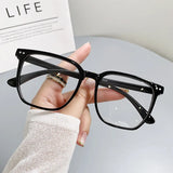 Hivava  Ins Anti-Blue Light Myopia Glasses Women Big Frame Eyewear Optical Spectacle Eyeglasses Computer Glasses Men