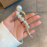 Hivava  -  Fashion Sweet Pearl Hair Clip Women Girls Elegant Minimalist Style Hairpin Barrette Hair Pins Ponytail Hair Accessories Heawear