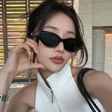 Hivava  -  Korea Cat Eye Sunglasses Women INS Street Shot Sunshade Glasses Dustproof Windproof Riding Glasses UV400 Sunglasses