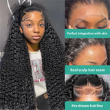 Hivava  13x4 13x6 HD Lace Front Human Hair Wigs For Women Deep Wave Lace Frontal Wig Brazilian Water Wave Curly 4X4 Lace Closure Wig