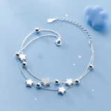 Hivava  -   Color Star Bracelet Fashion Korean Five-pointed Stars Crystal Double Bracelet Dropshipping Wholesale