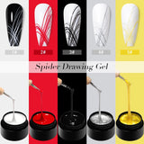 Hivava  -  5ml Silver Gold Spider Drawing Gel Nail Polish Spider Wire Drawing Painting Liner Nail Art Gel Varnish DIY Manicure