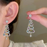 Hivava  -  Korean Cute Cloud Hanging Earrings Blue Crystal Rain Cloud Drop Earring Aesthetic Kawaii Zircon Hoop Dangle Earrings Jewelry