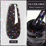 Hivava  -  7ml Sparkling Glitter Gel Nail Polish Shining Sequins Colors Long Lasting For Manicure Soak Off Nail Art Gel Varnishes