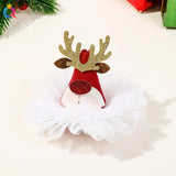 Hivava  -  Christmas Deer Hairpin Girls Women Fashion Anlter Bow Hair Clip Red Cute Elk Hairpins Side Clip Plush Snowflake Hair Accessories