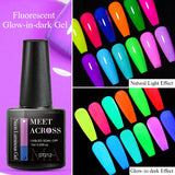 Hivava  -  7ml Fluorescent Glow In Dark Gel Nail Polish  Neon Luminous Gel Vernis Semi Permanent Nail Art UV LED Varnish Design